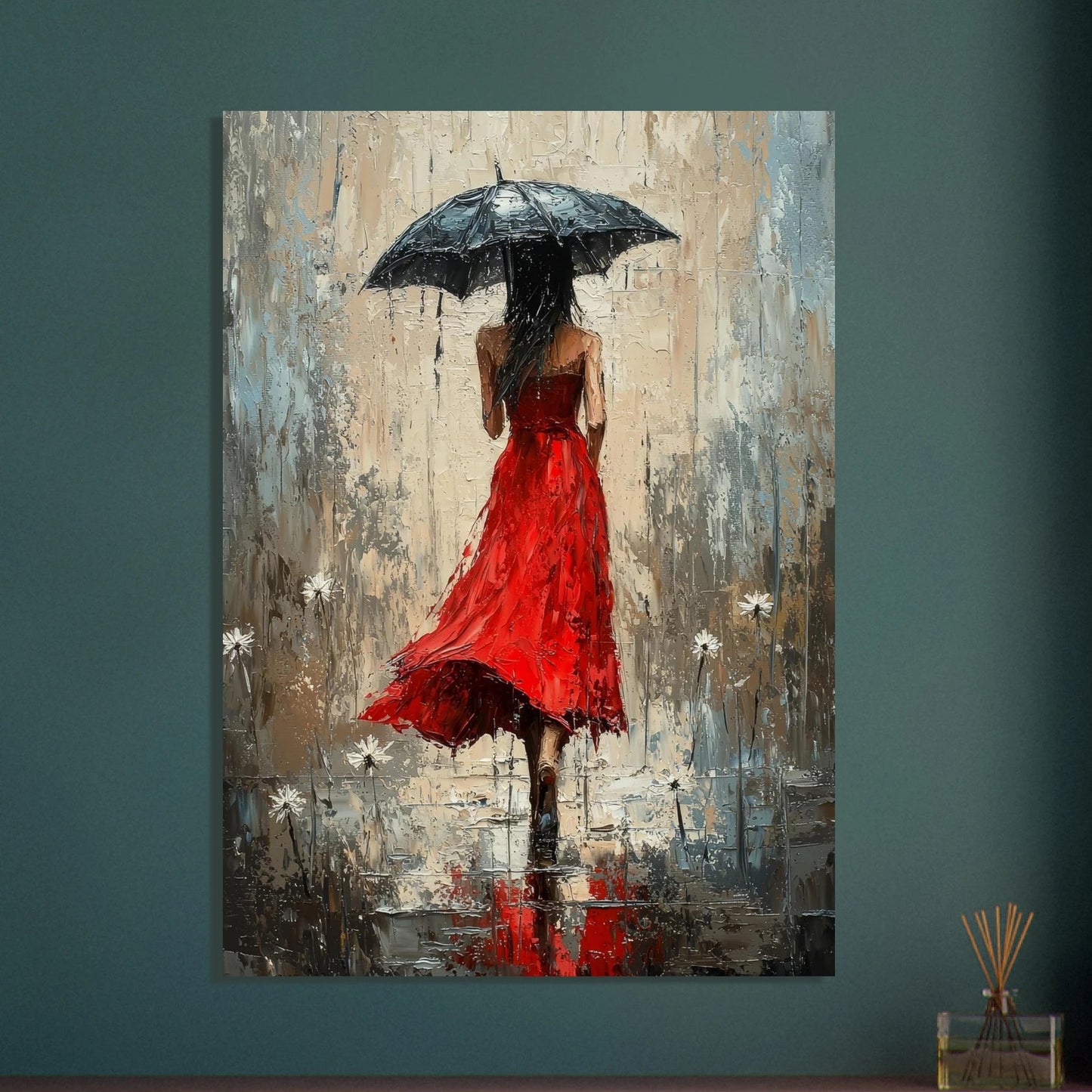 Woman in red dress poster - Sillystroke