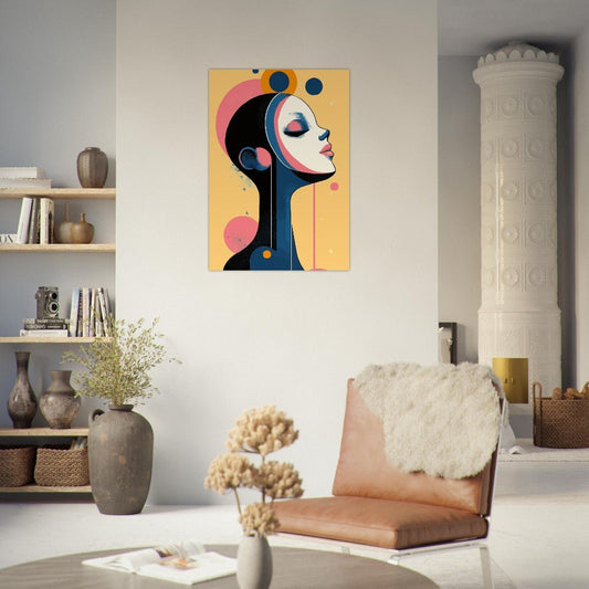 Woman in retro colors poster - Sillystroke