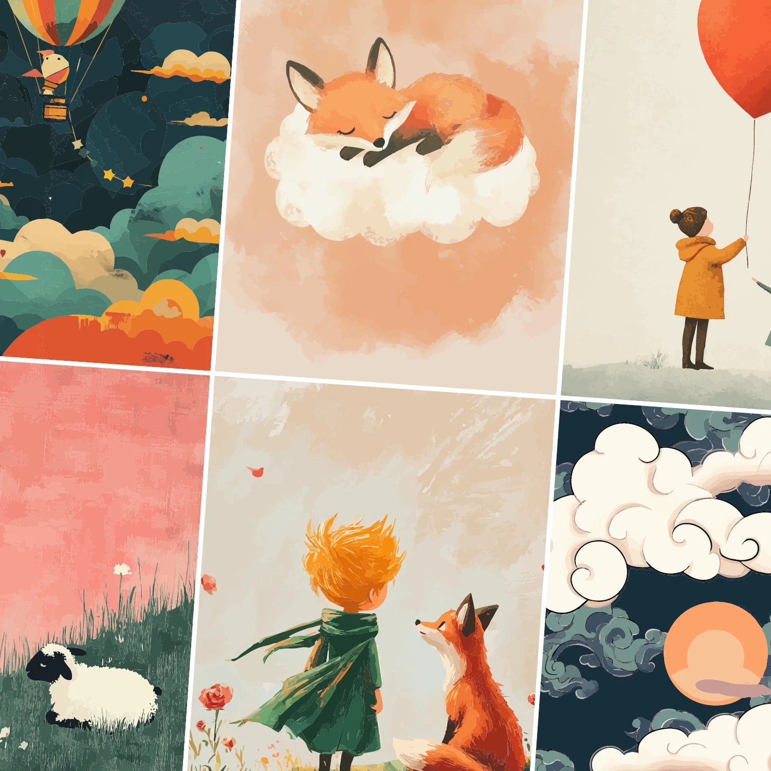 Little dreamers - playful posters for children