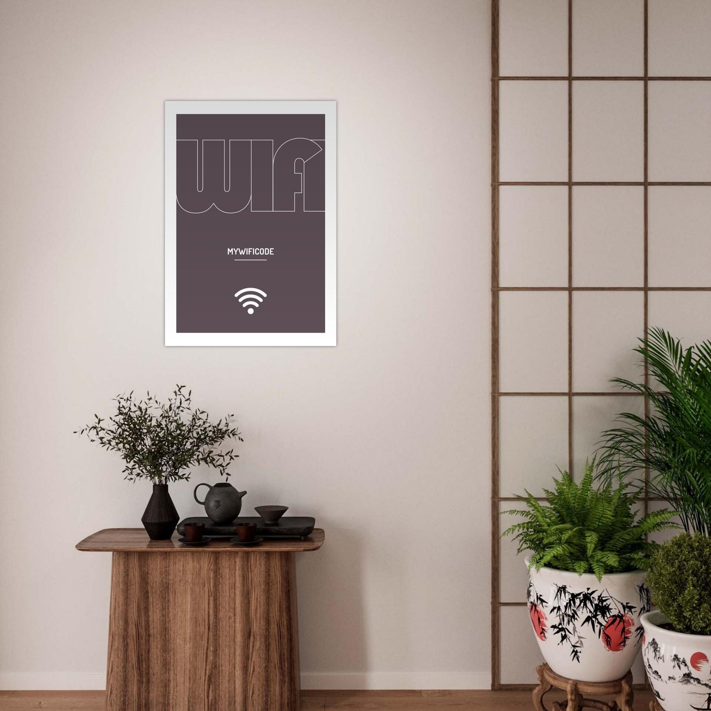 Custom WiFi password poster