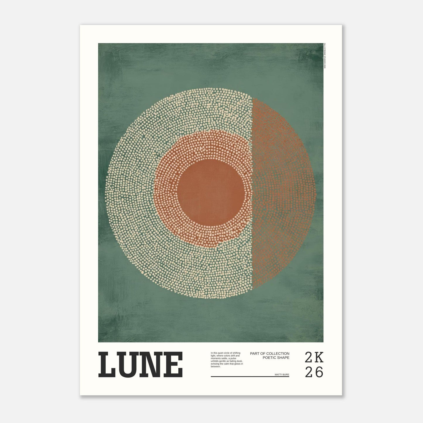 Abstract Art Poster - LUNE - Sillystroke