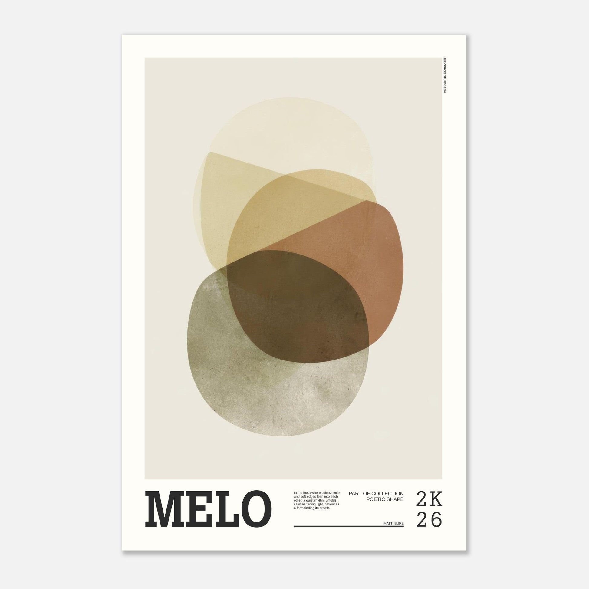 Abstract Art Poster - MELO - Sillystroke