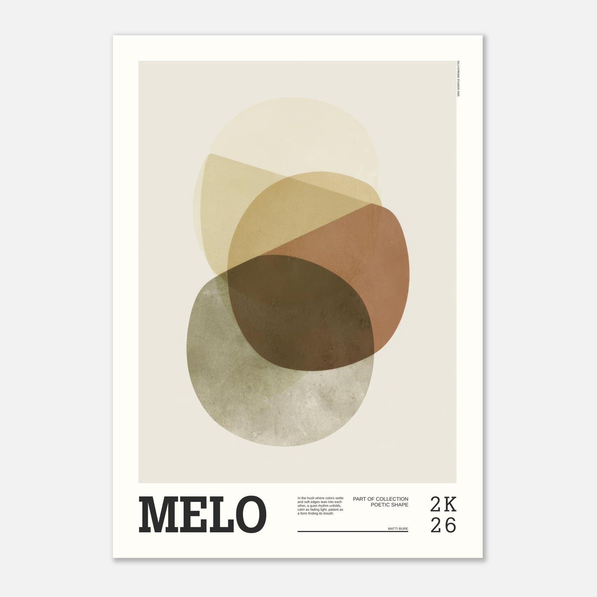 Abstract Art Poster - MELO - Sillystroke