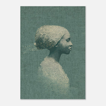 Artistic Pointillist Woman Poster - Sillystroke