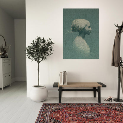 Artistic Pointillist Woman Poster - Sillystroke