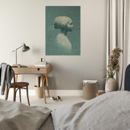 Artistic Pointillist Woman Poster - Sillystroke