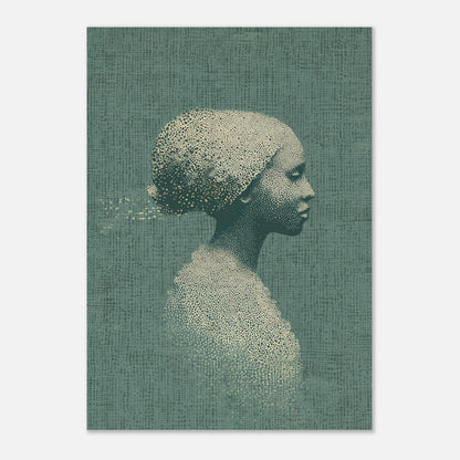 Artistic Pointillist Woman Poster - Sillystroke