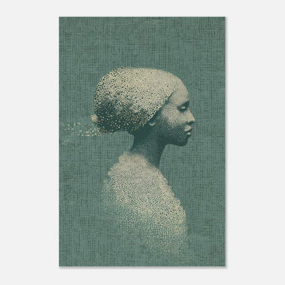 Artistic Pointillist Woman Poster - Sillystroke