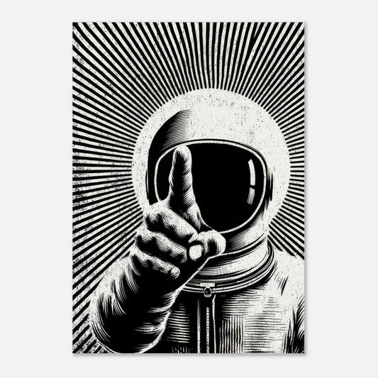 Astronaut art print poster - Sillystroke