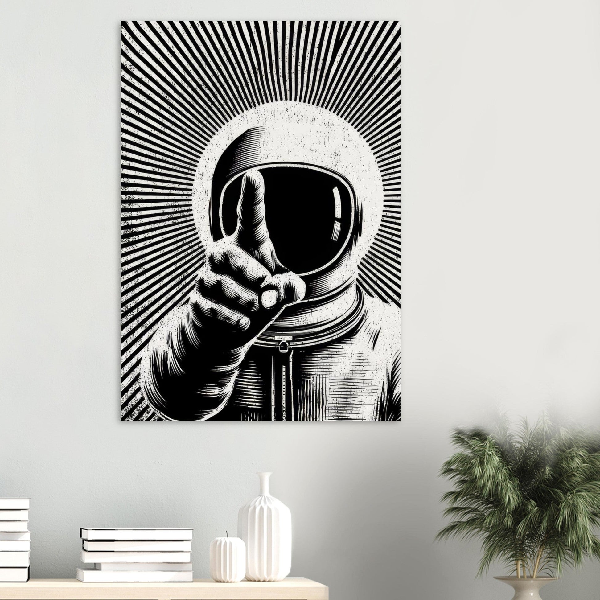 Astronaut art print poster - Sillystroke