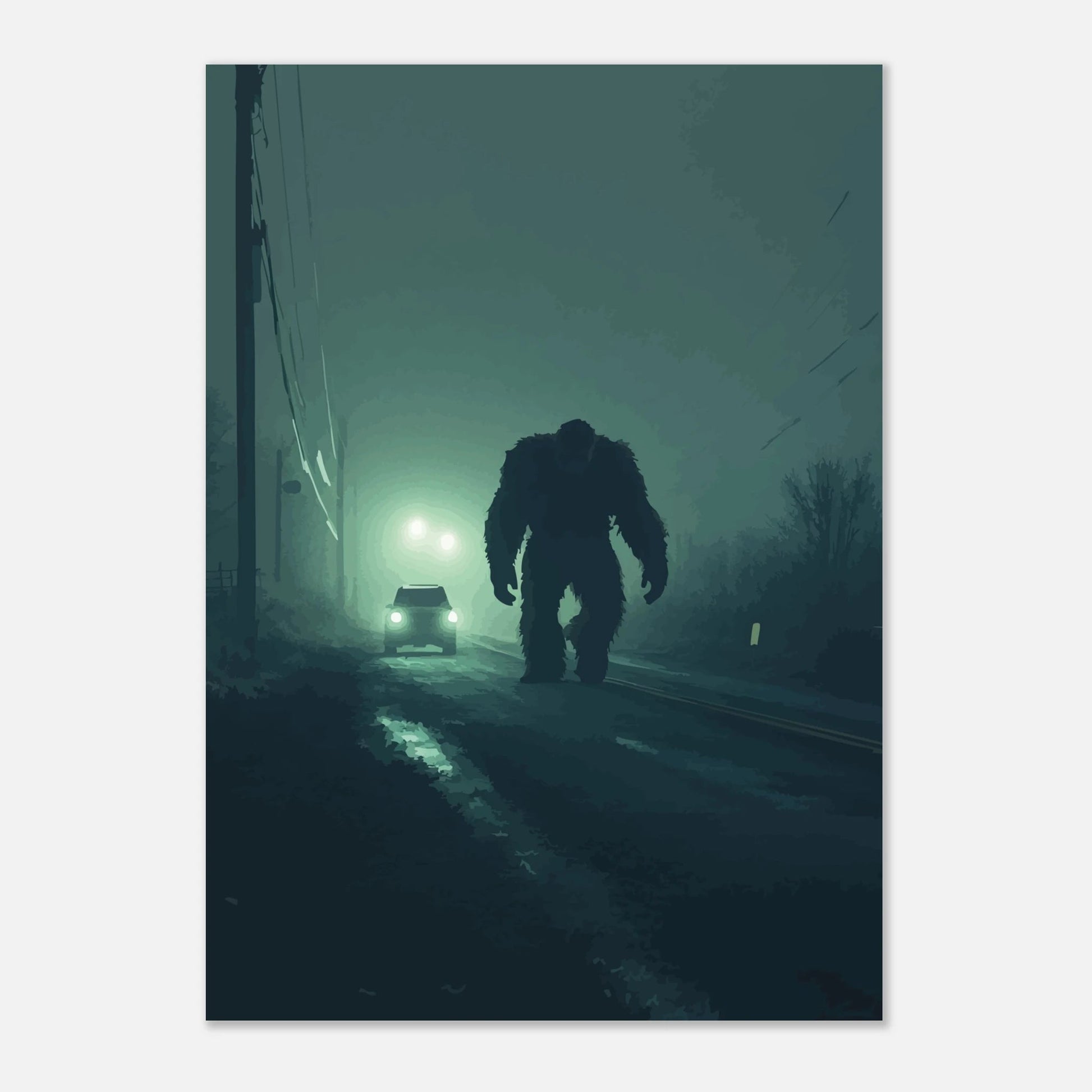 Bigfoot dusty road poster - Sillystroke