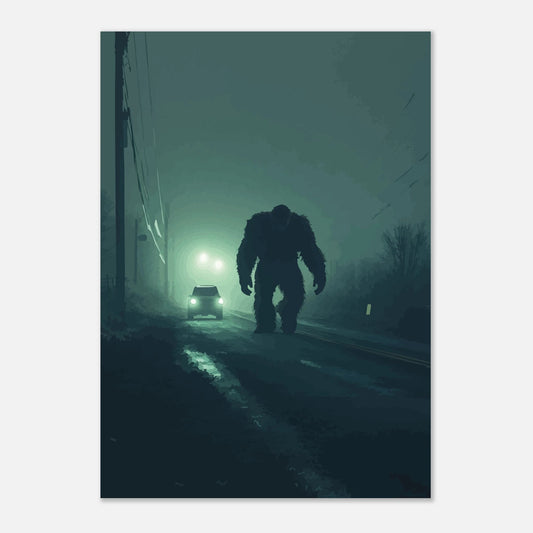 Bigfoot dusty road poster - Sillystroke
