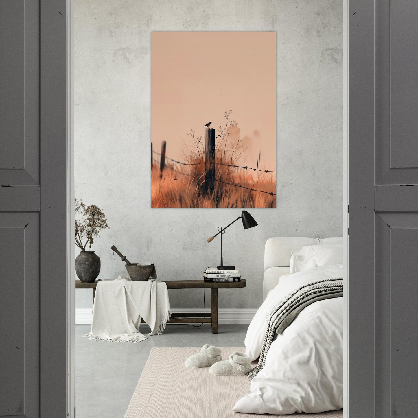 Bird on a fence poster - Sillystroke