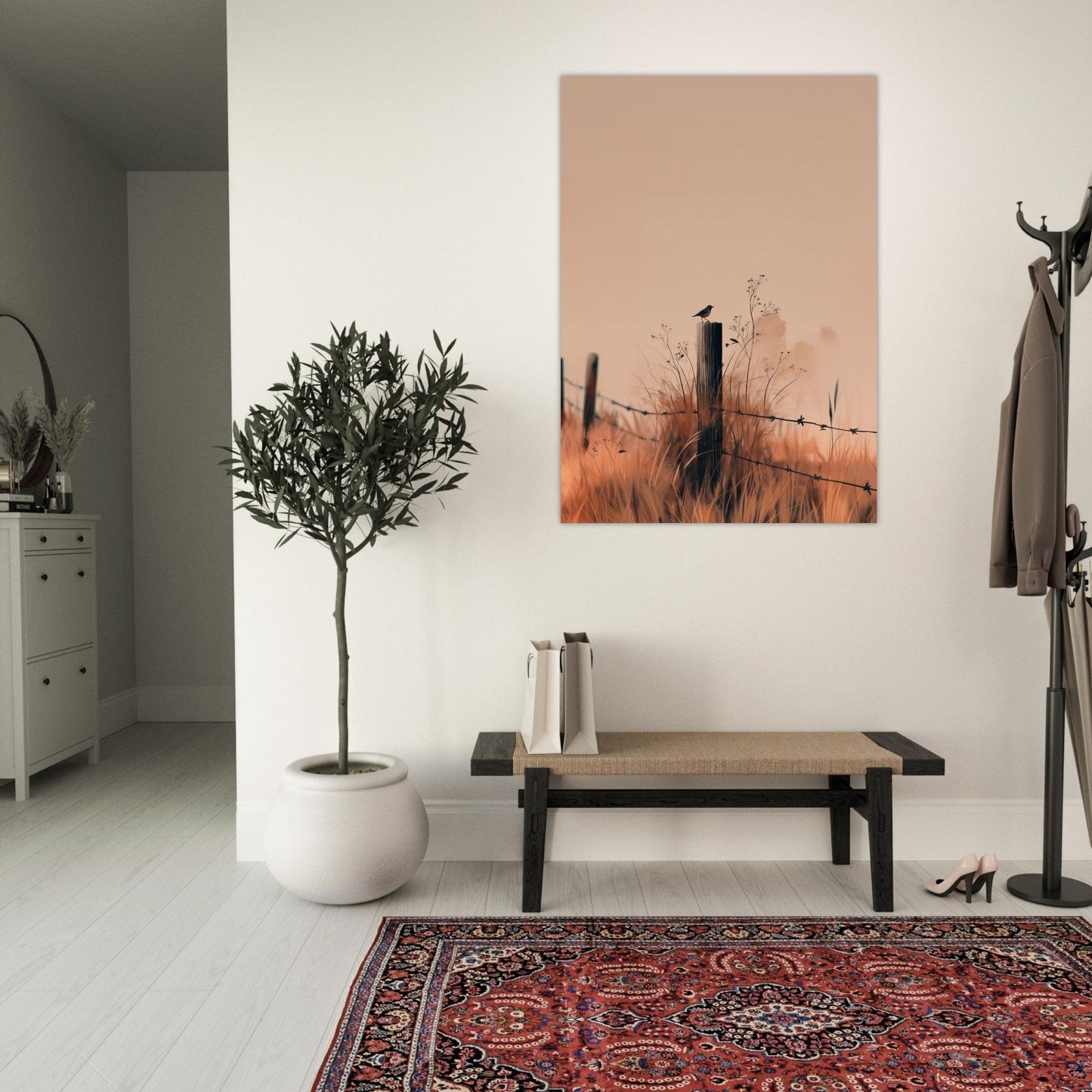 Bird on a fence poster - Sillystroke