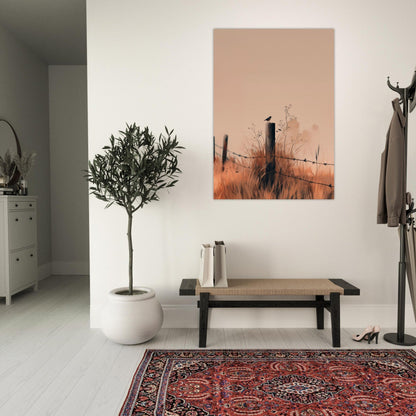 Bird on a fence poster - Sillystroke