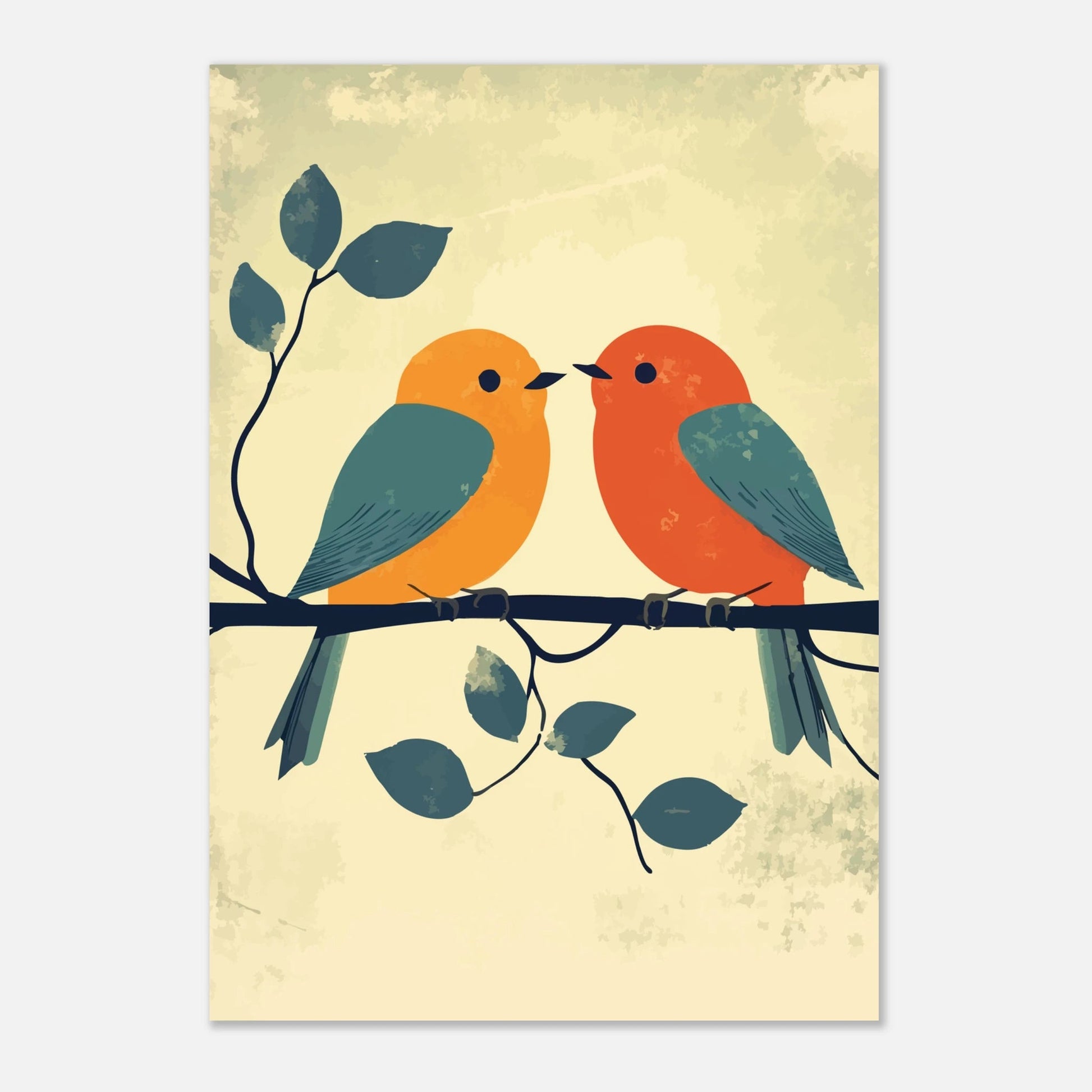 Birds on a branch poster - Sillystroke