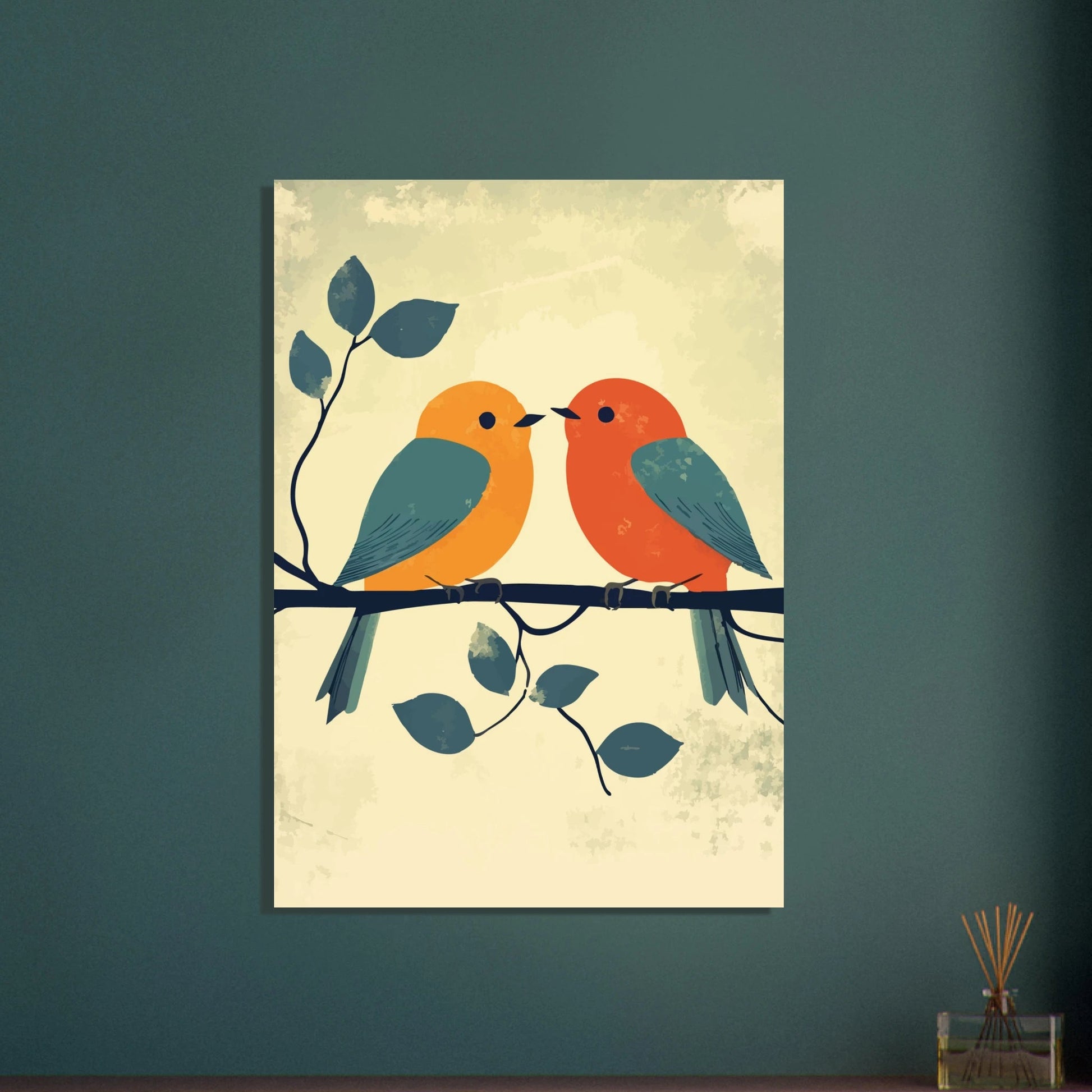 Birds on a branch poster - Sillystroke