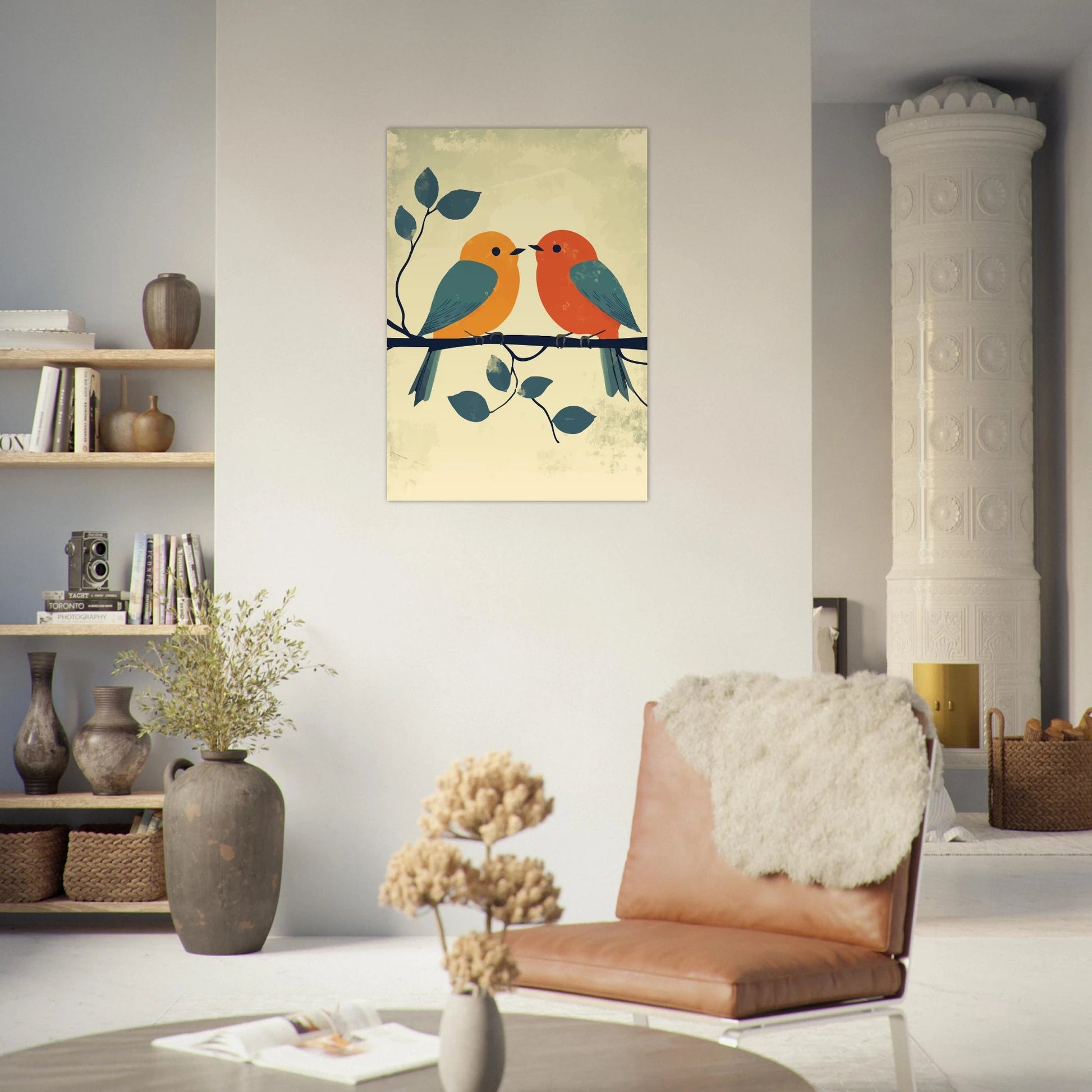 Birds on a branch poster - Sillystroke