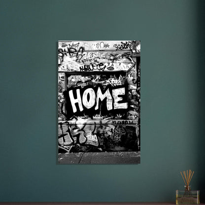 Black and White Graffiti Wall Art Poster - Sillystroke