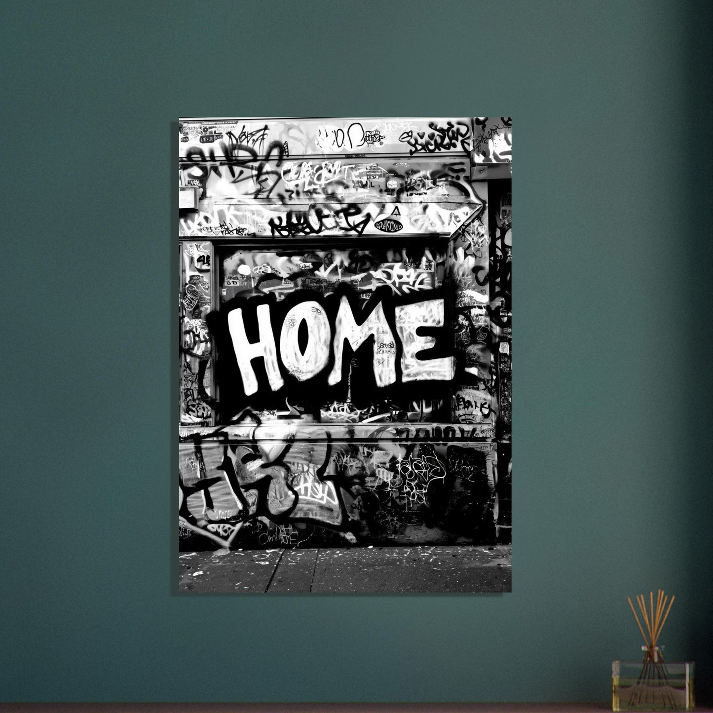 Black and White Graffiti Wall Art Poster - Sillystroke
