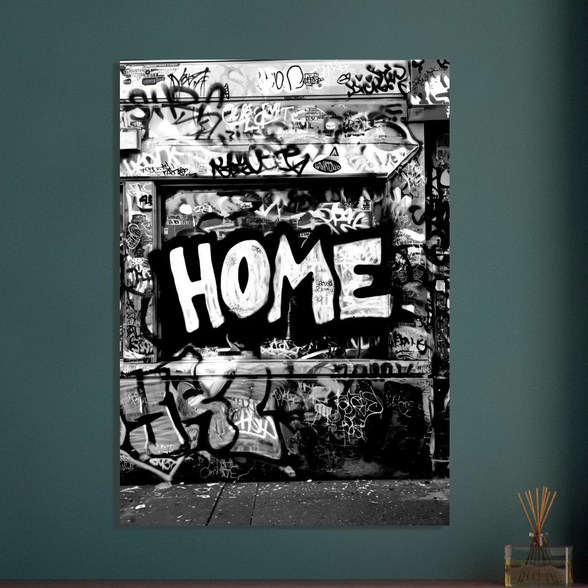 Black and White Graffiti Wall Art Poster - Sillystroke