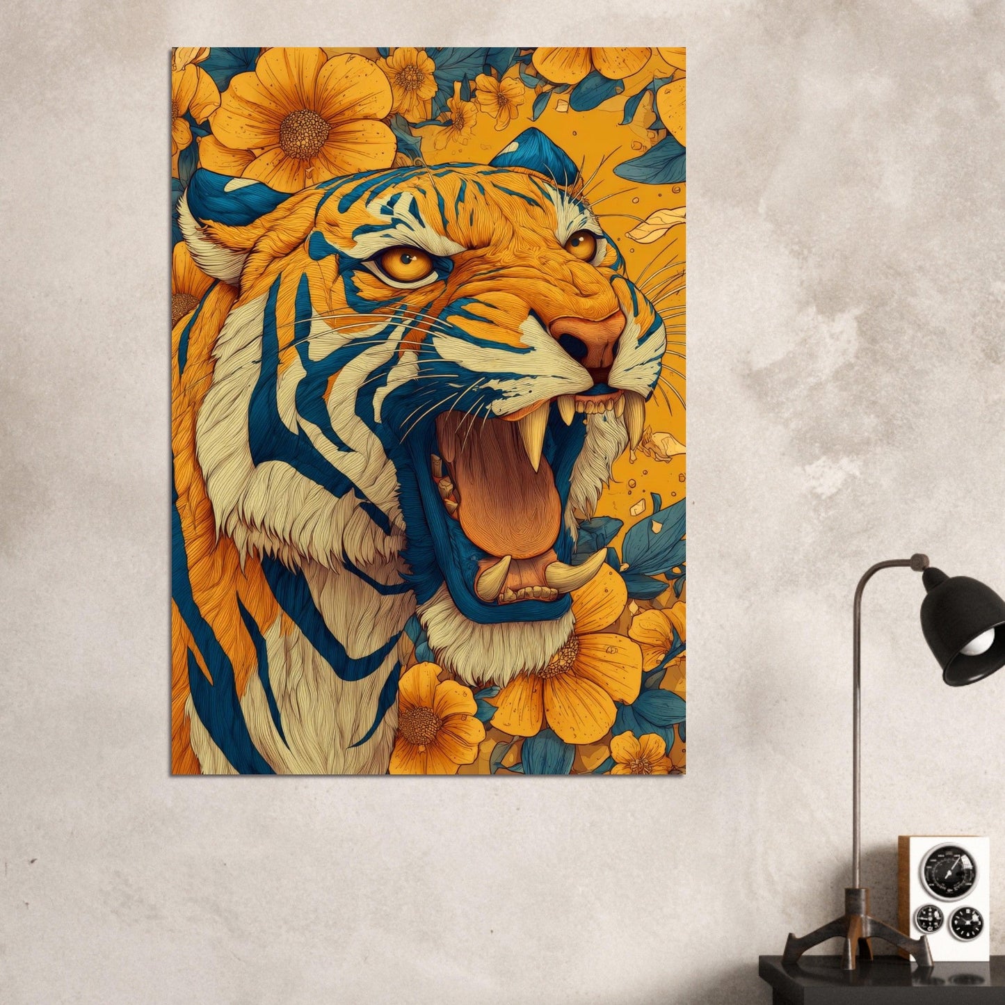 Blooming Tiger Poster - Sillystroke