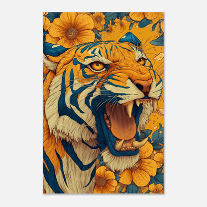 Blooming Tiger Poster - Sillystroke