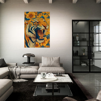 Blooming Tiger Poster - Sillystroke