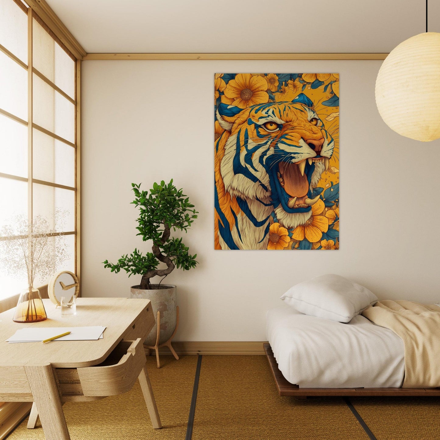 Blooming Tiger Poster - Sillystroke