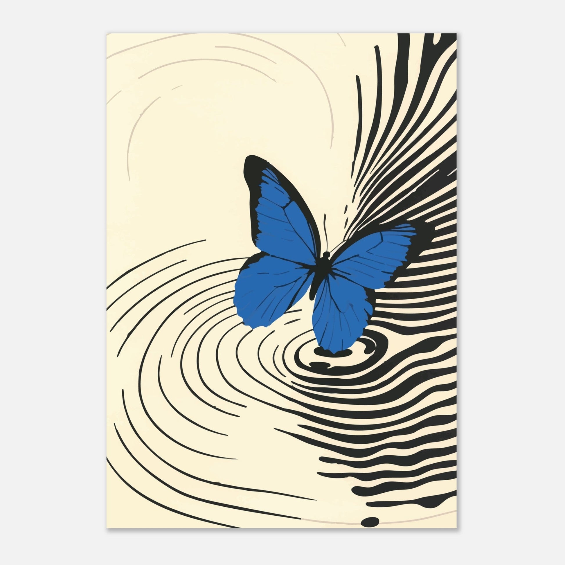 Blue butterfly poster - Sillystroke