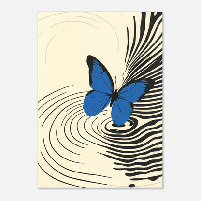 Blue butterfly poster - Sillystroke