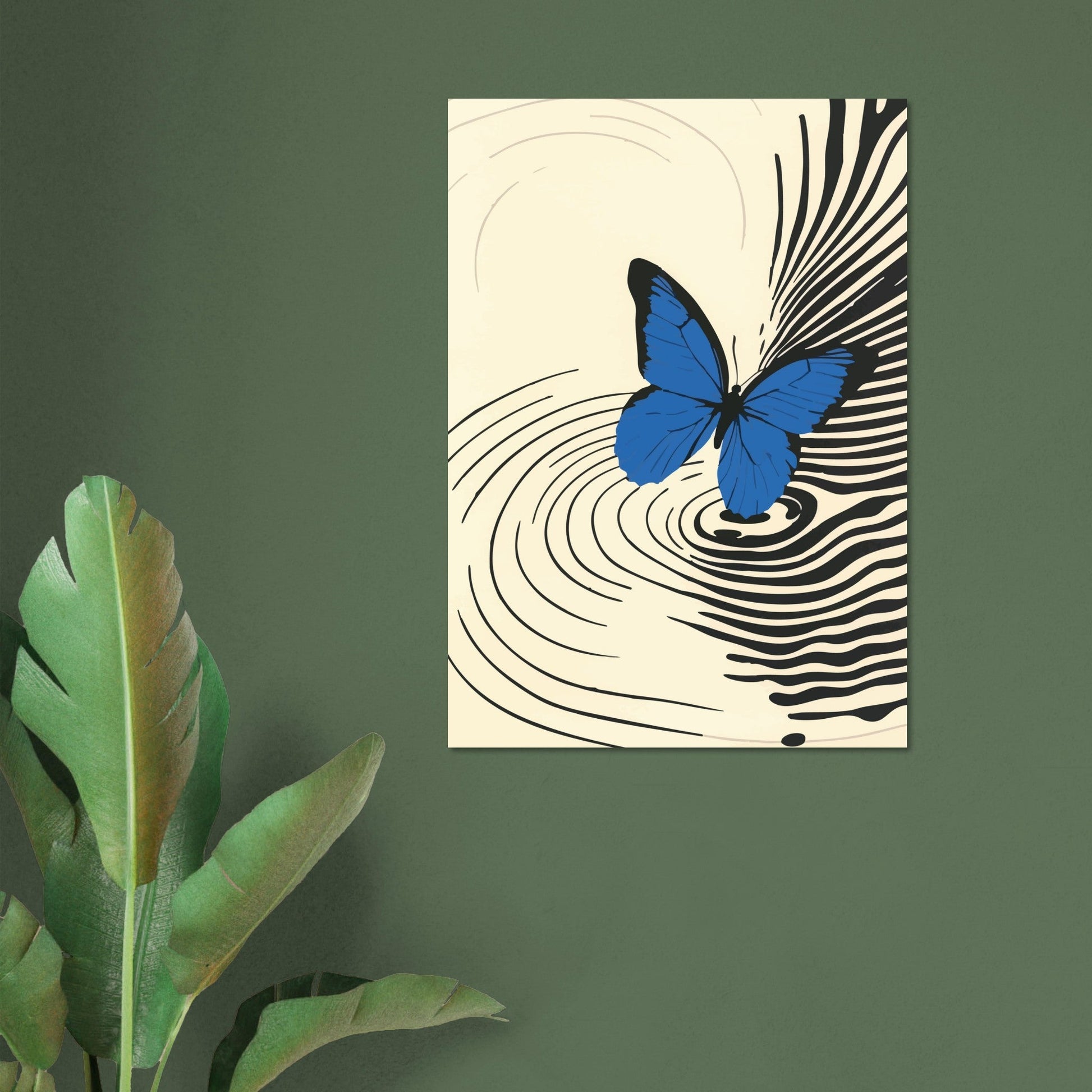 Blue butterfly poster - Sillystroke
