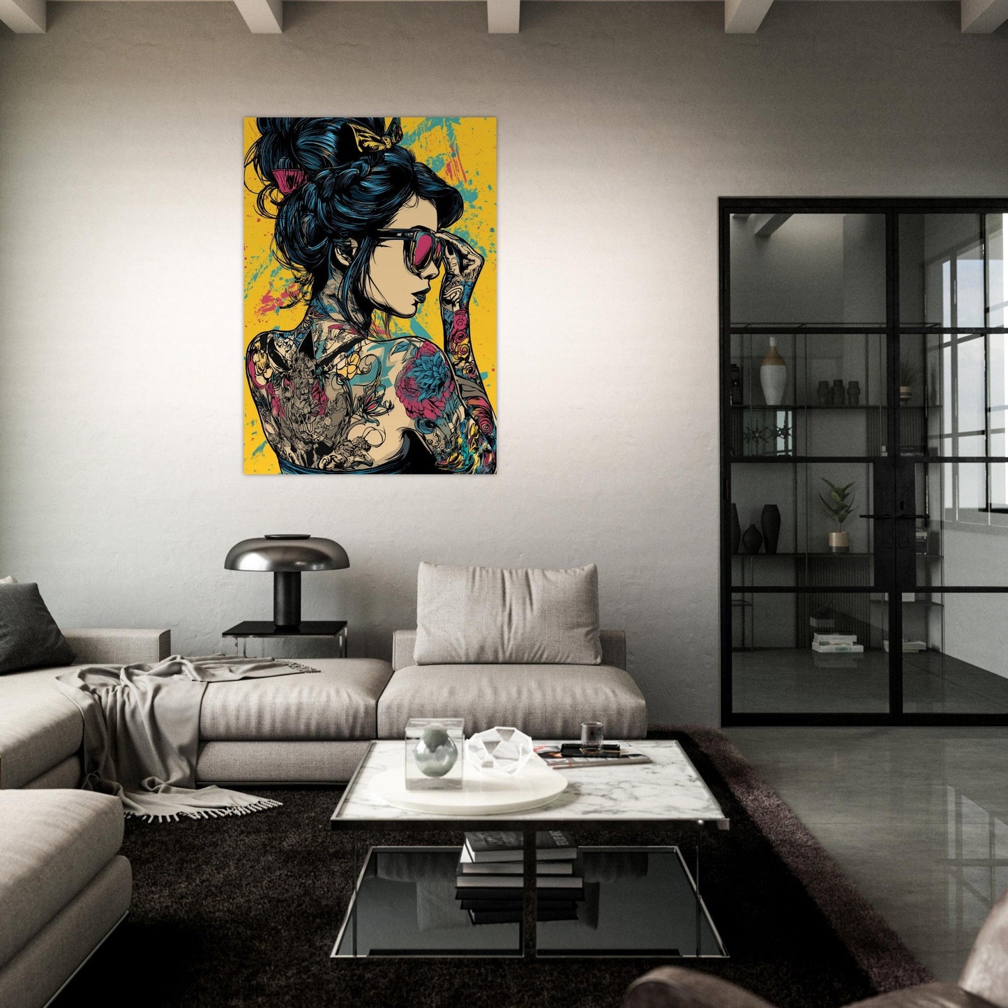 Bold Comic Pop Art Tattoo Woman Poster - Sillystroke