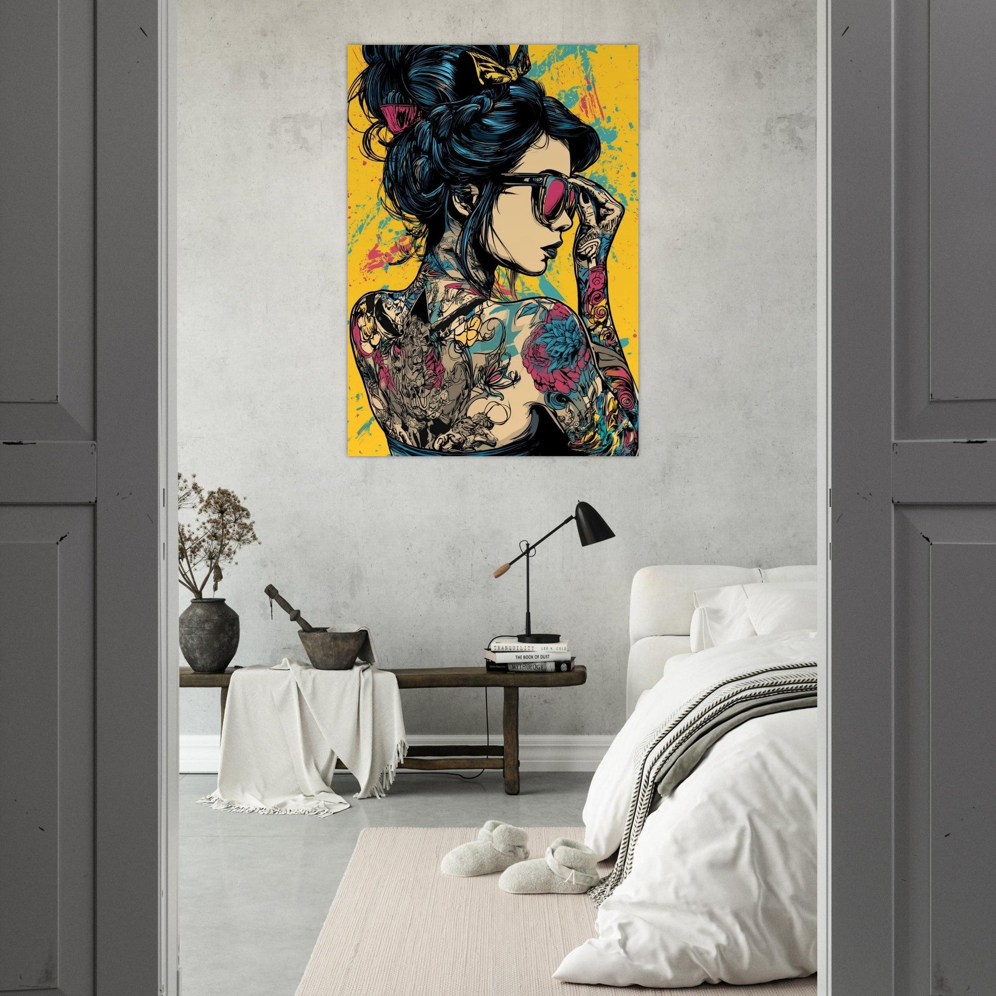 Bold Comic Pop Art Tattoo Woman Poster - Sillystroke