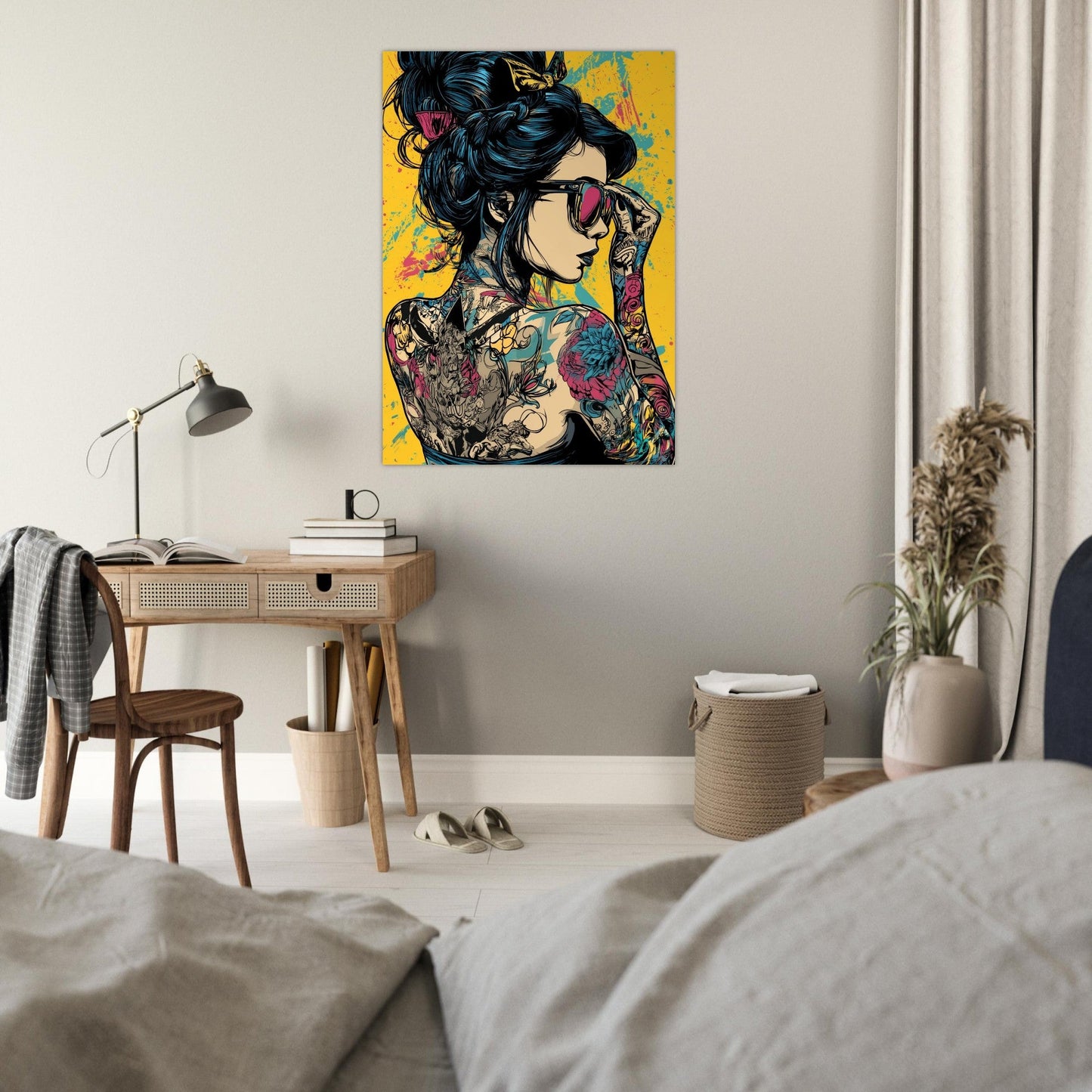 Bold Comic Pop Art Tattoo Woman Poster - Sillystroke