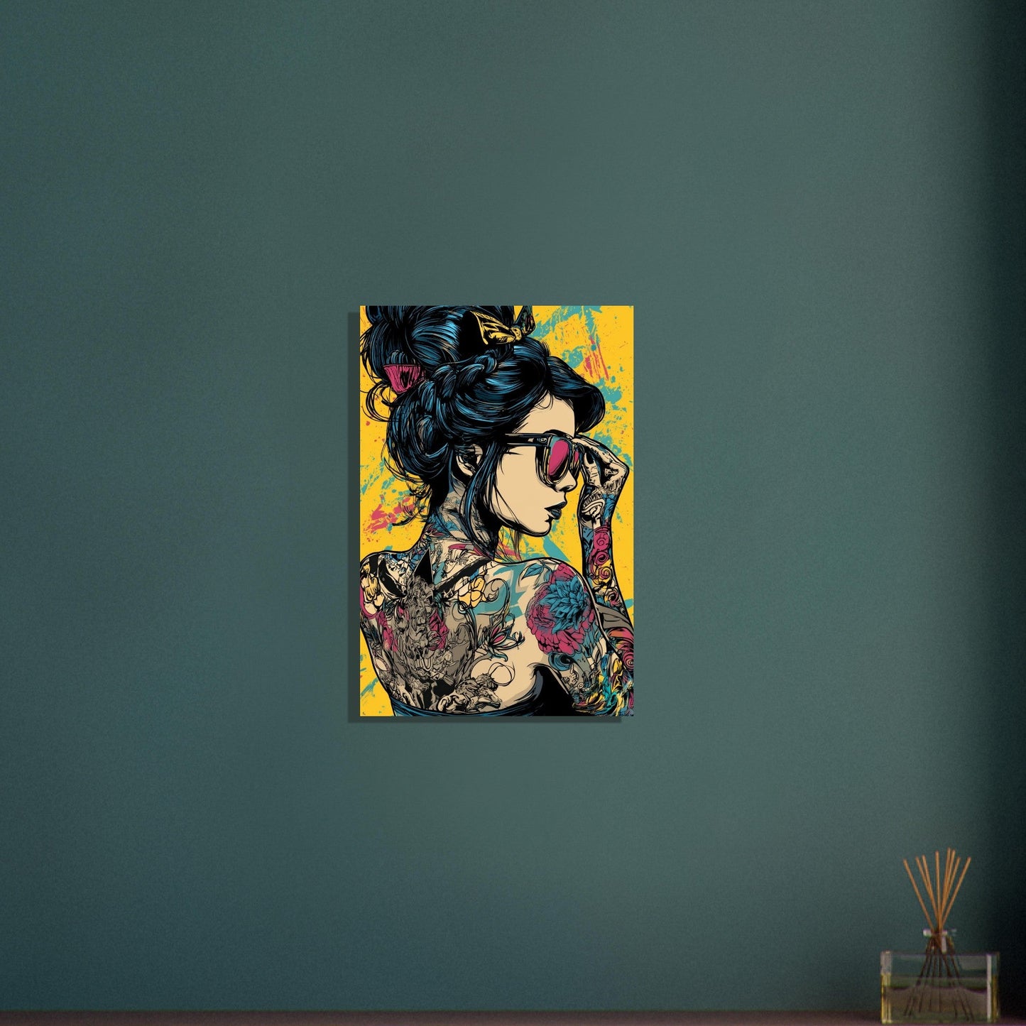 Bold Comic Pop Art Tattoo Woman Poster - Sillystroke