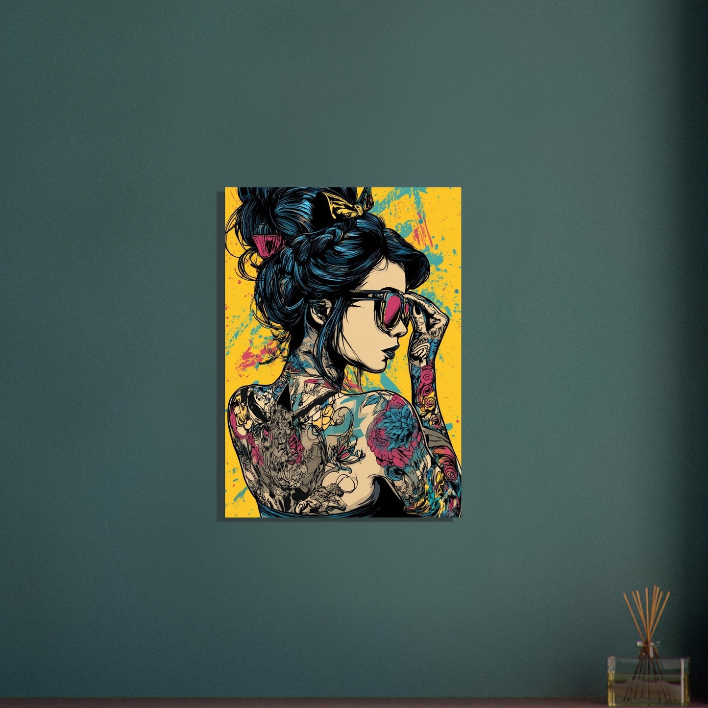 Bold Comic Pop Art Tattoo Woman Poster - Sillystroke
