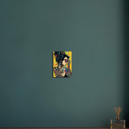 Bold Comic Pop Art Tattoo Woman Poster - Sillystroke