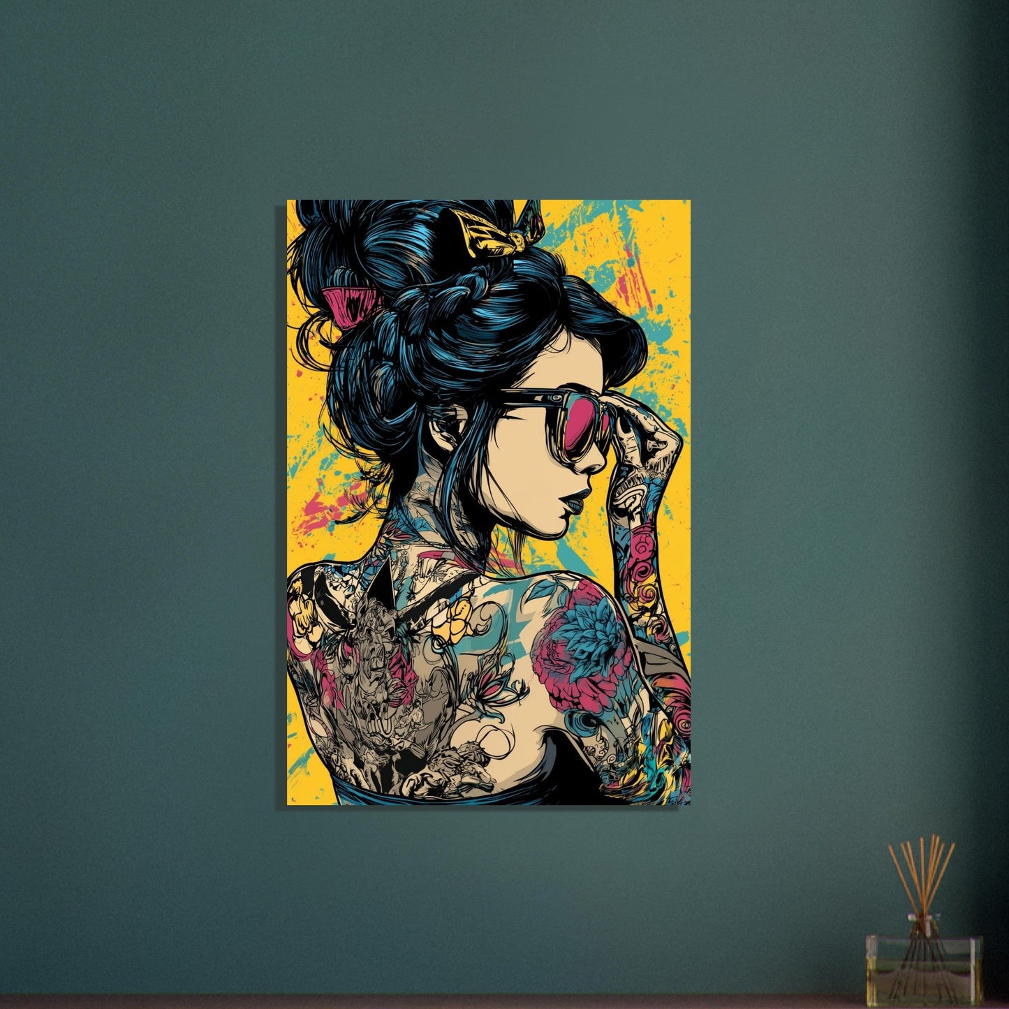 Bold Comic Pop Art Tattoo Woman Poster - Sillystroke