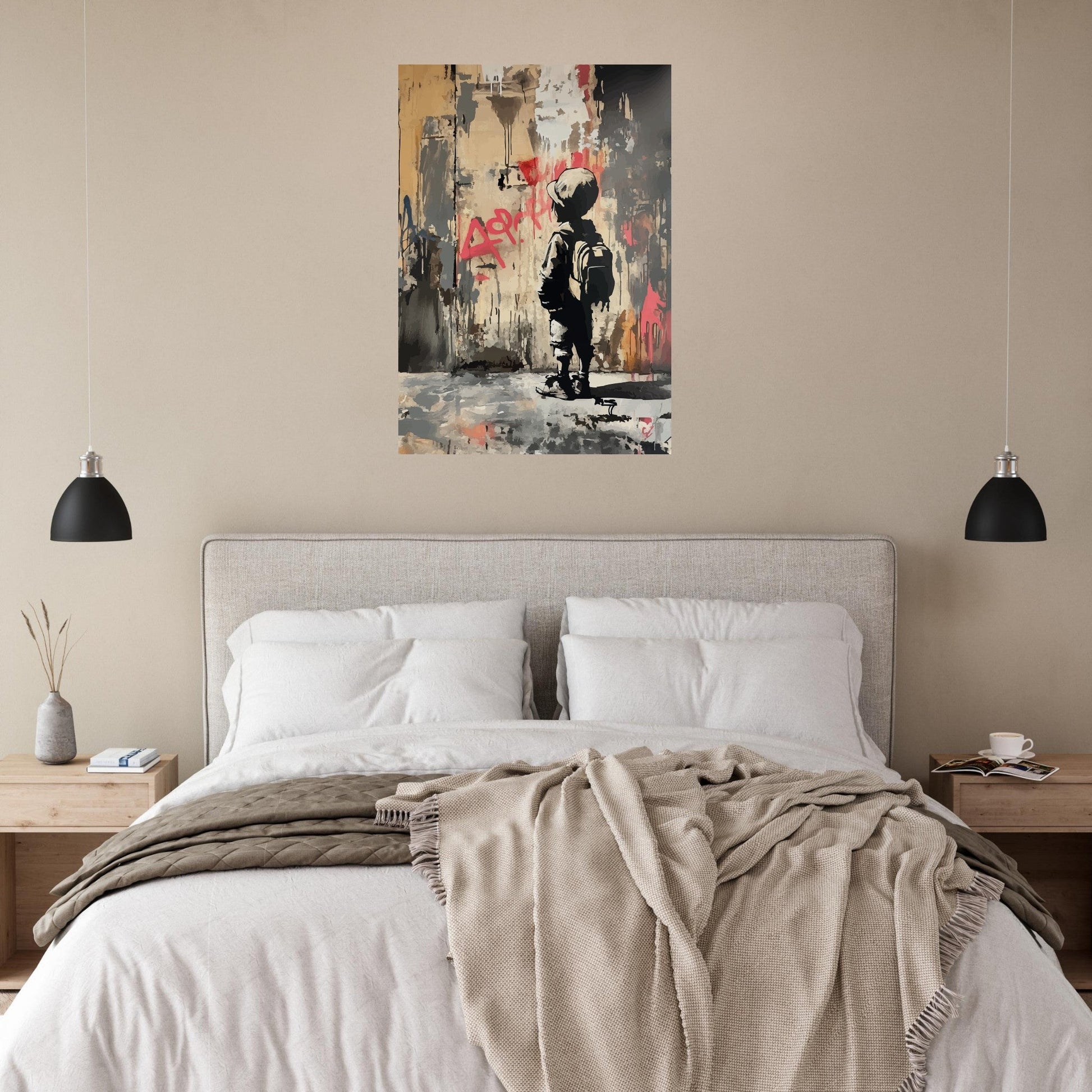 Boy street art graffiti poster - Sillystroke