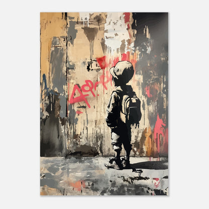 Boy street art graffiti poster - Sillystroke