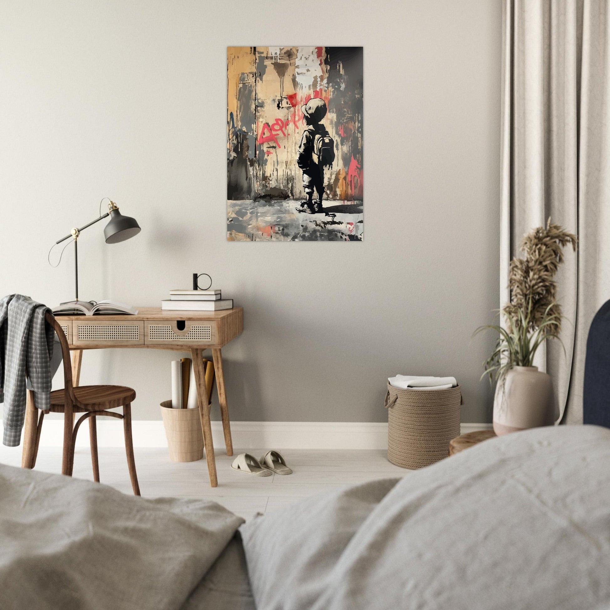 Boy street art graffiti poster - Sillystroke
