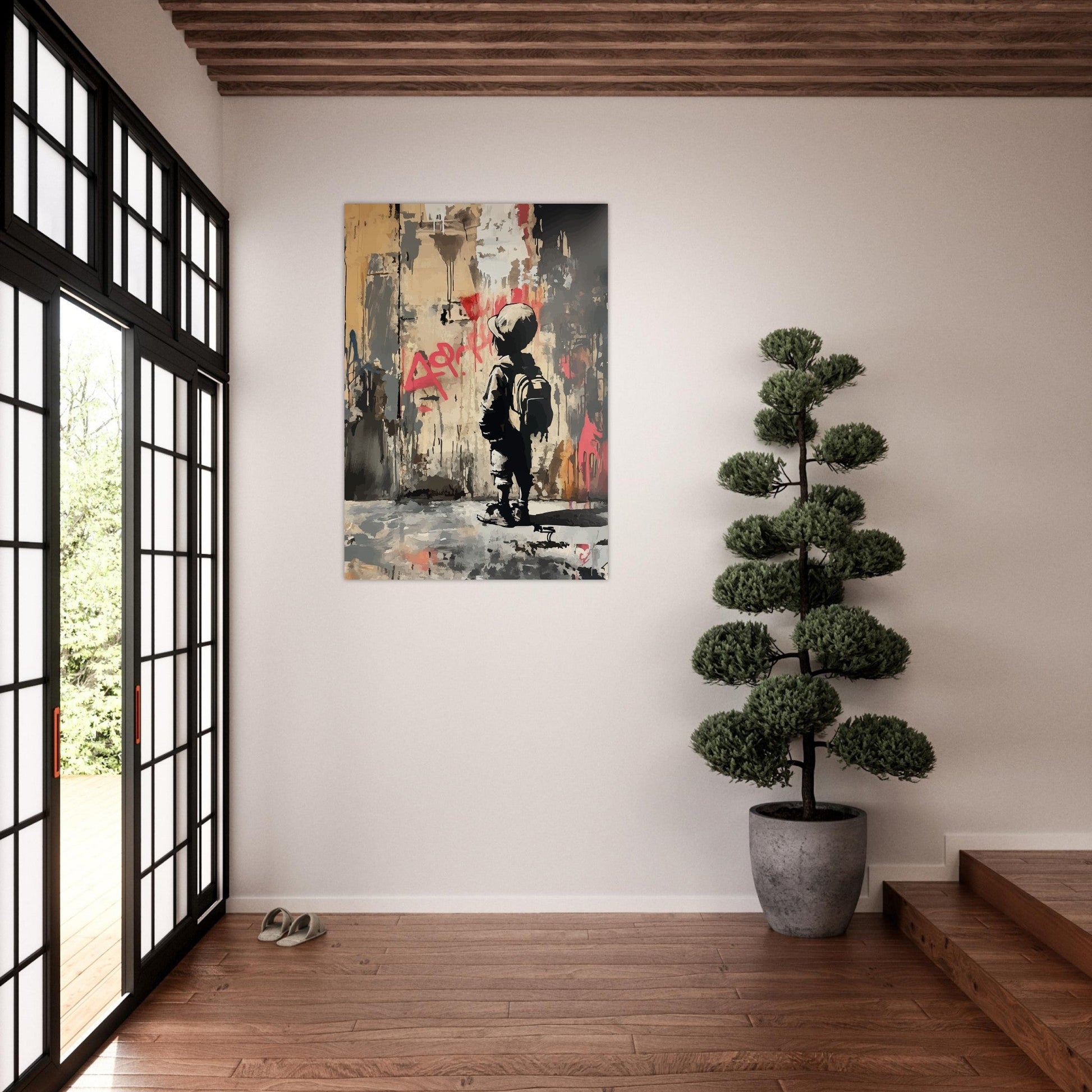 Boy street art graffiti poster - Sillystroke
