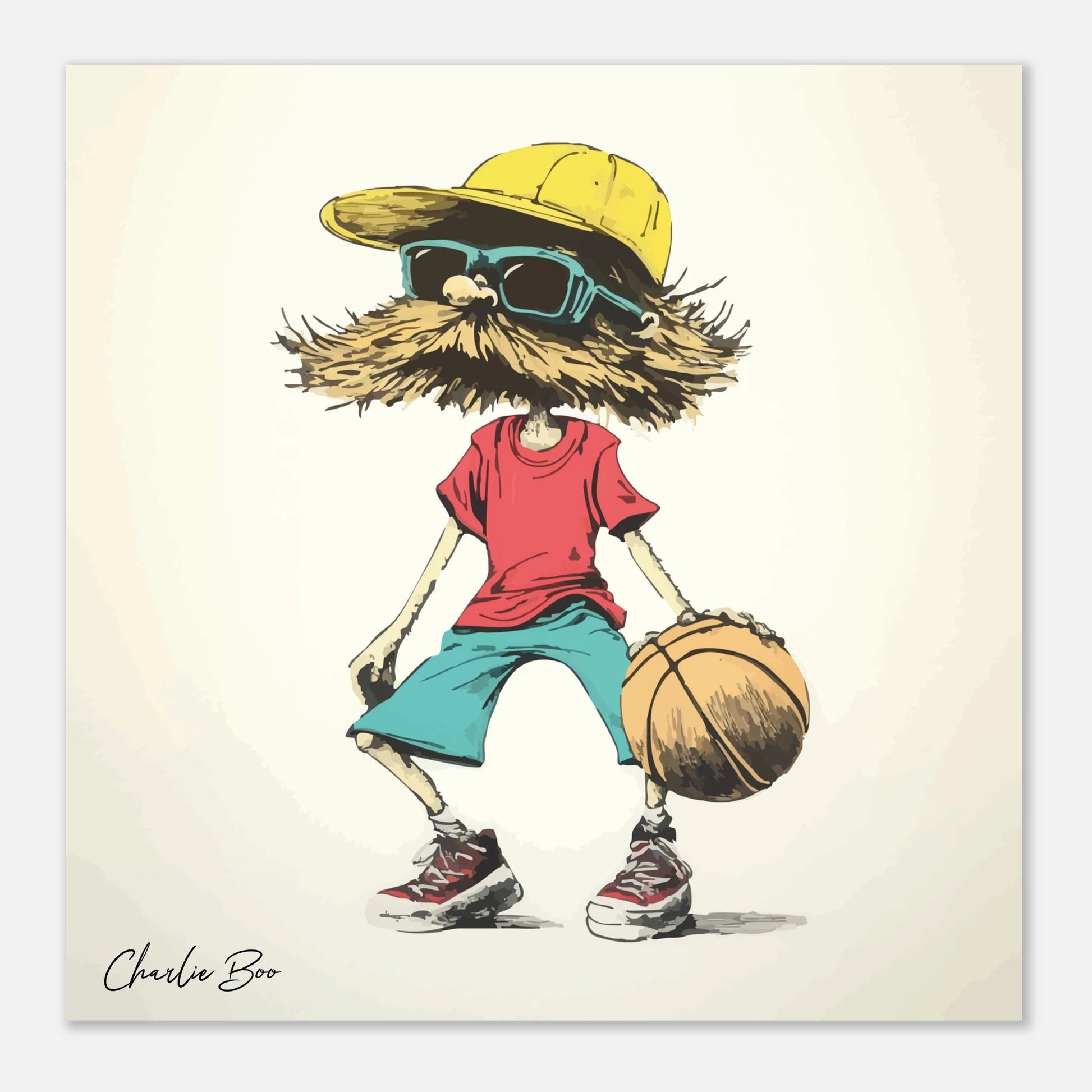 Charlie Boo - basketball poster - Sillystroke