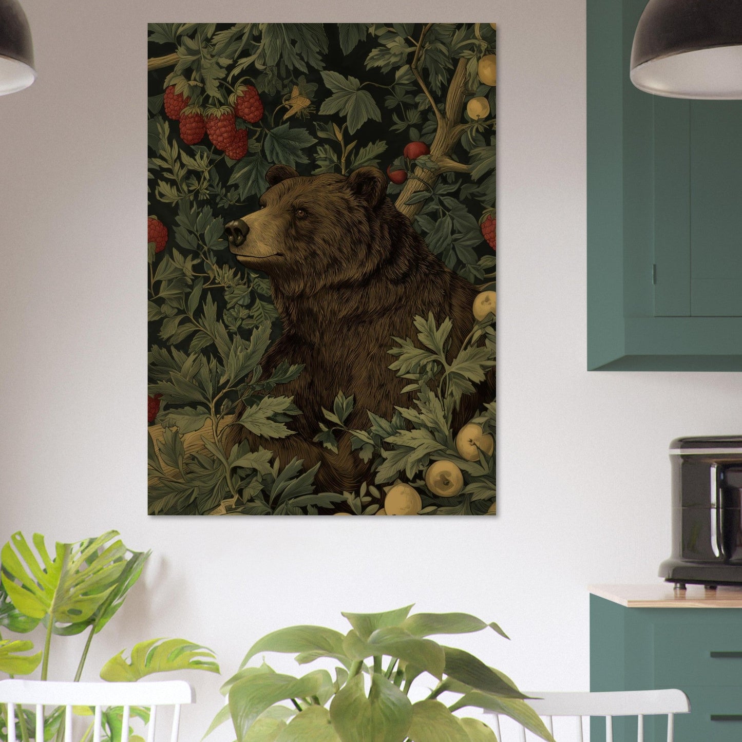 Charming Bear in Forest Poster - Sillystroke