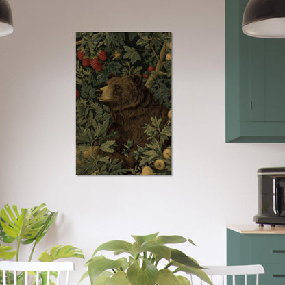 Charming Bear in Forest Poster - Sillystroke