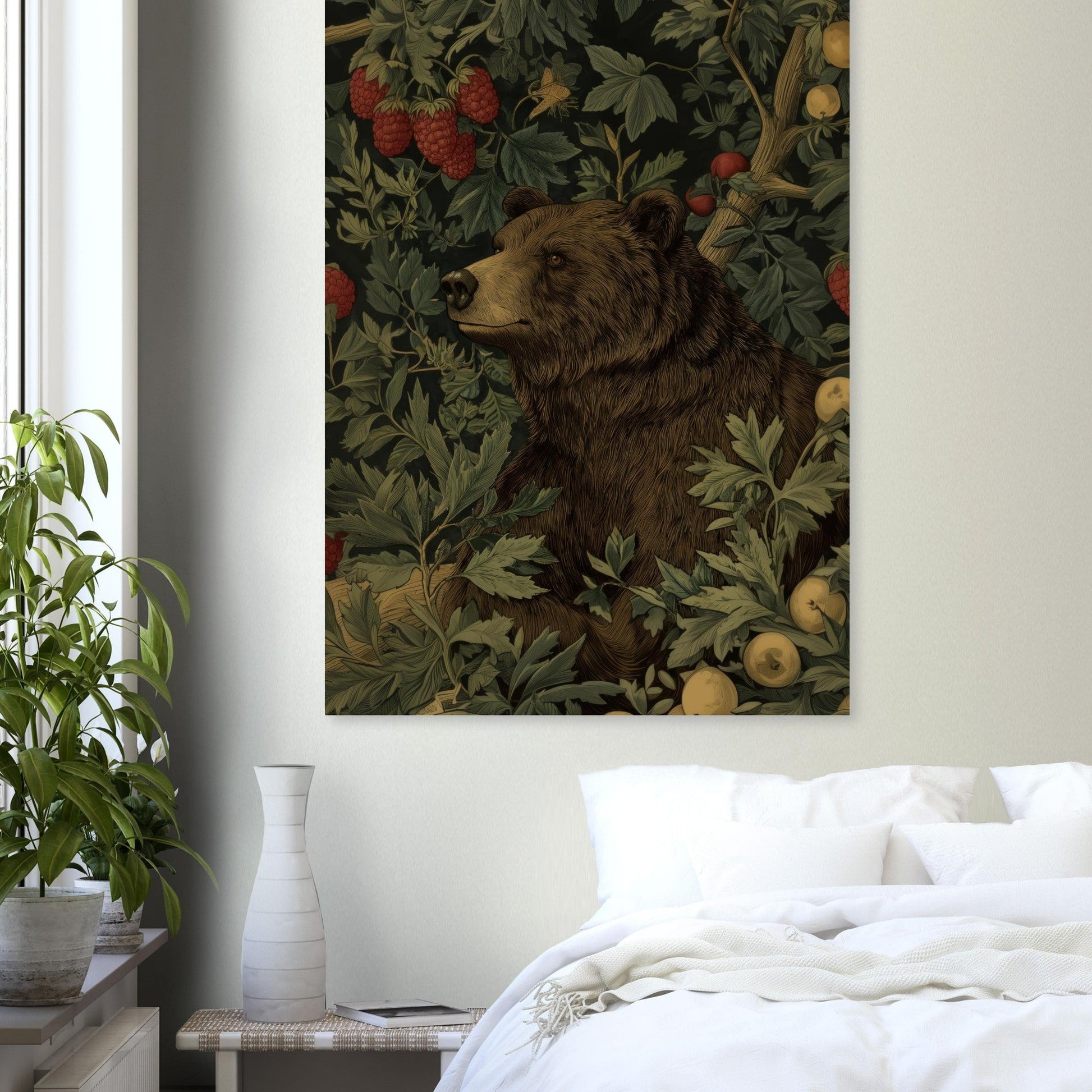Charming Bear in Forest Poster - Sillystroke