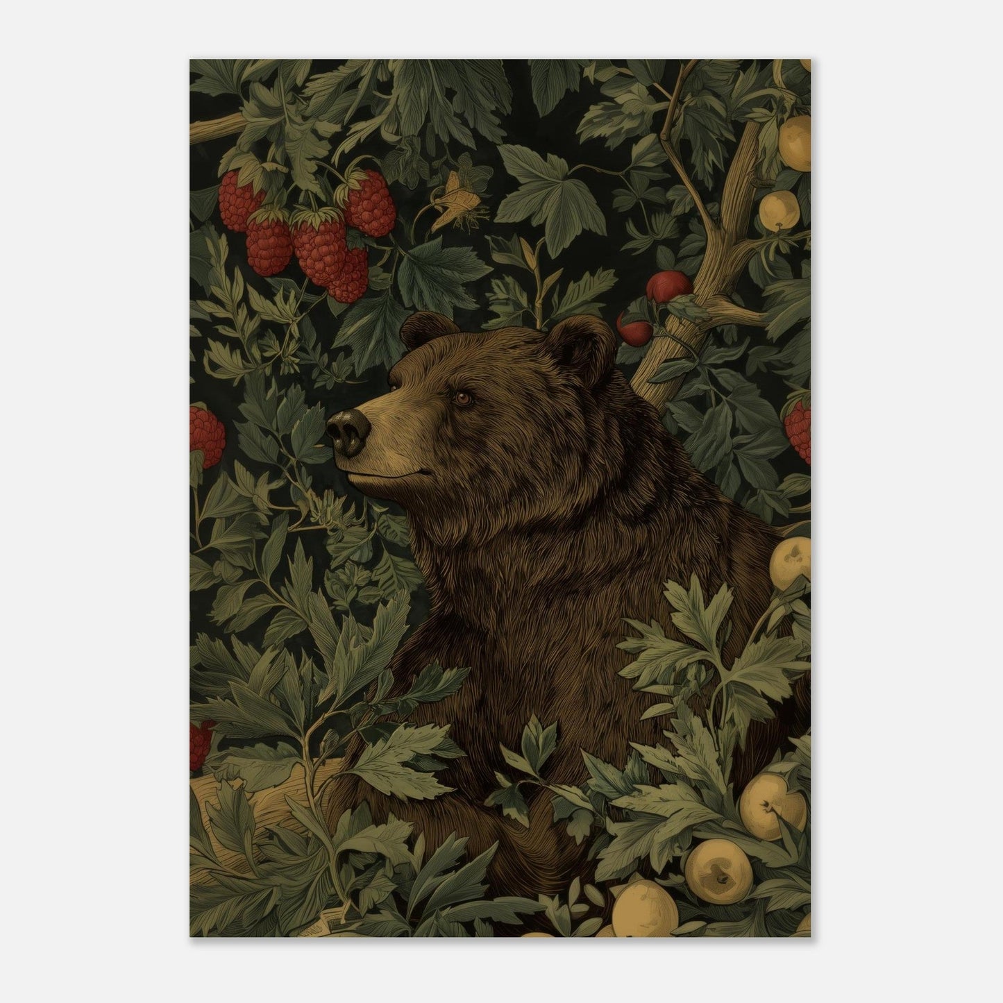 Charming Bear in Forest Poster - Sillystroke