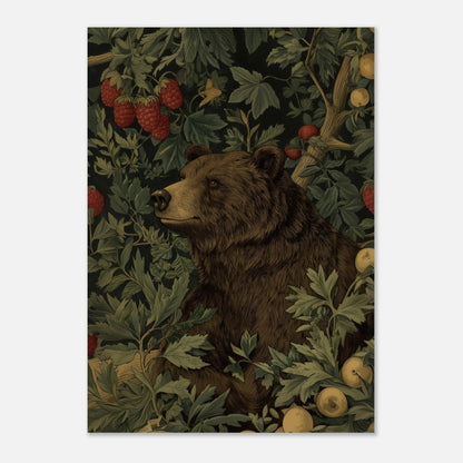 Charming Bear in Forest Poster - Sillystroke