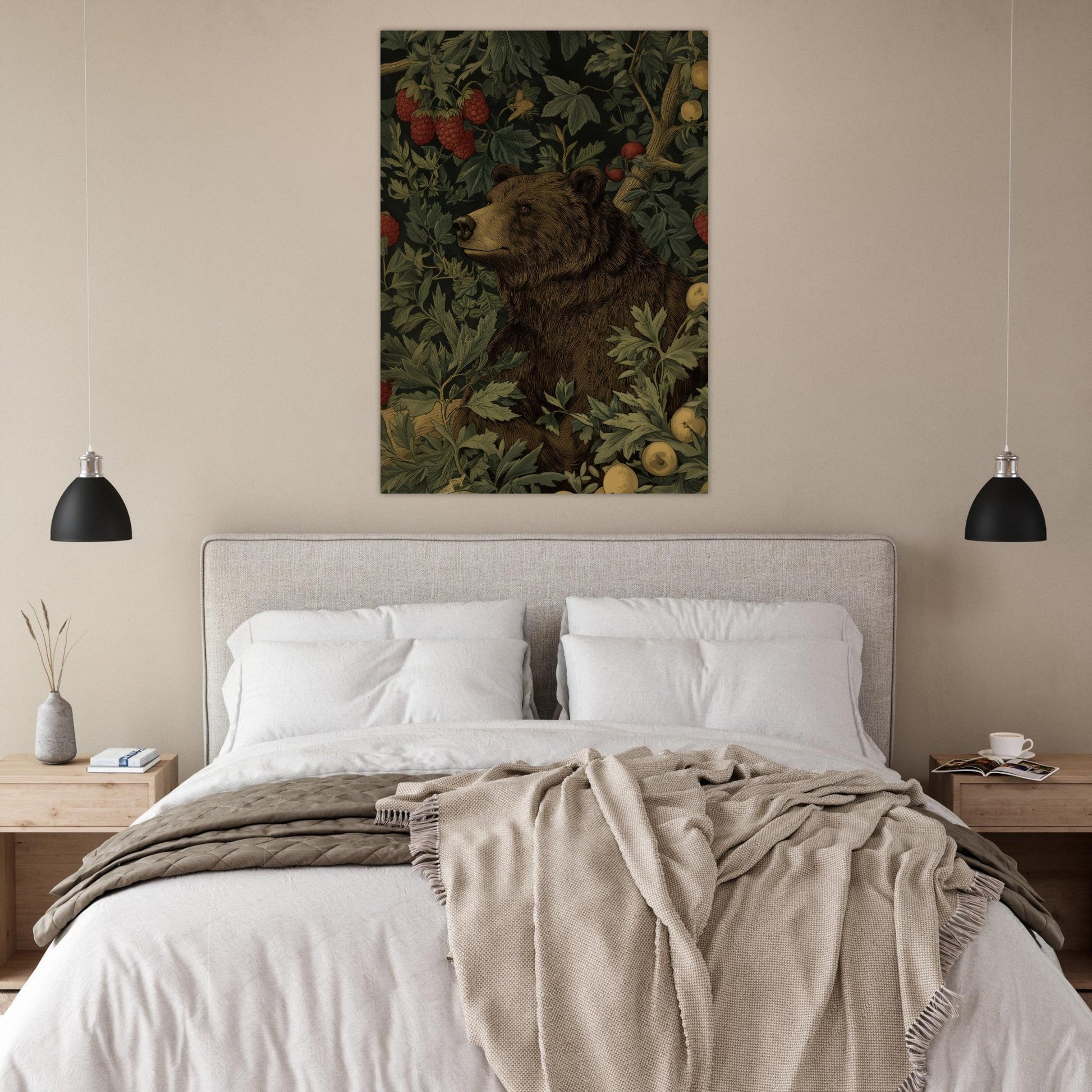 Charming Bear in Forest Poster - Sillystroke